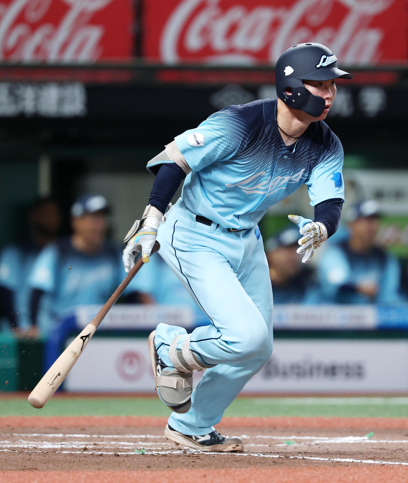 西武対ソフトバンク　6回裏西武1死一塁、小島大河は右前打を放つ（撮影・鈴木正人）