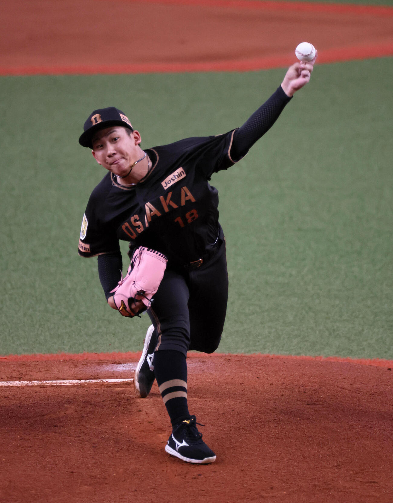阪神対中日　阪神先発の伊原陵人（撮影・宮崎幸一）