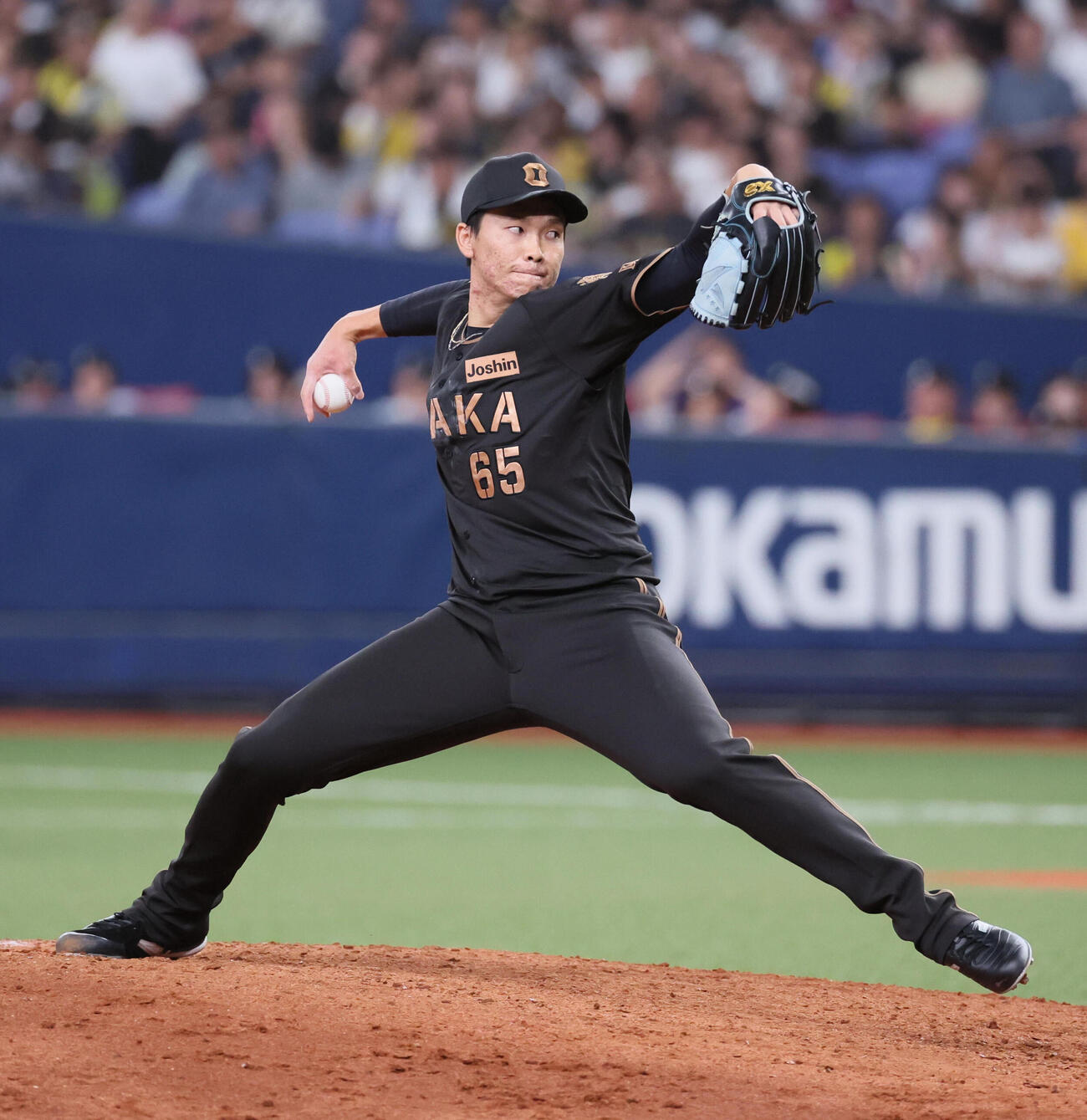 阪神対中日　阪神4番手の湯浅京己（撮影・宮崎幸一）