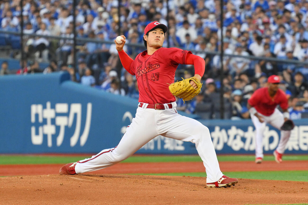 DeNA対広島　広島先発の斉藤優汰（撮影・滝沢徹郎）