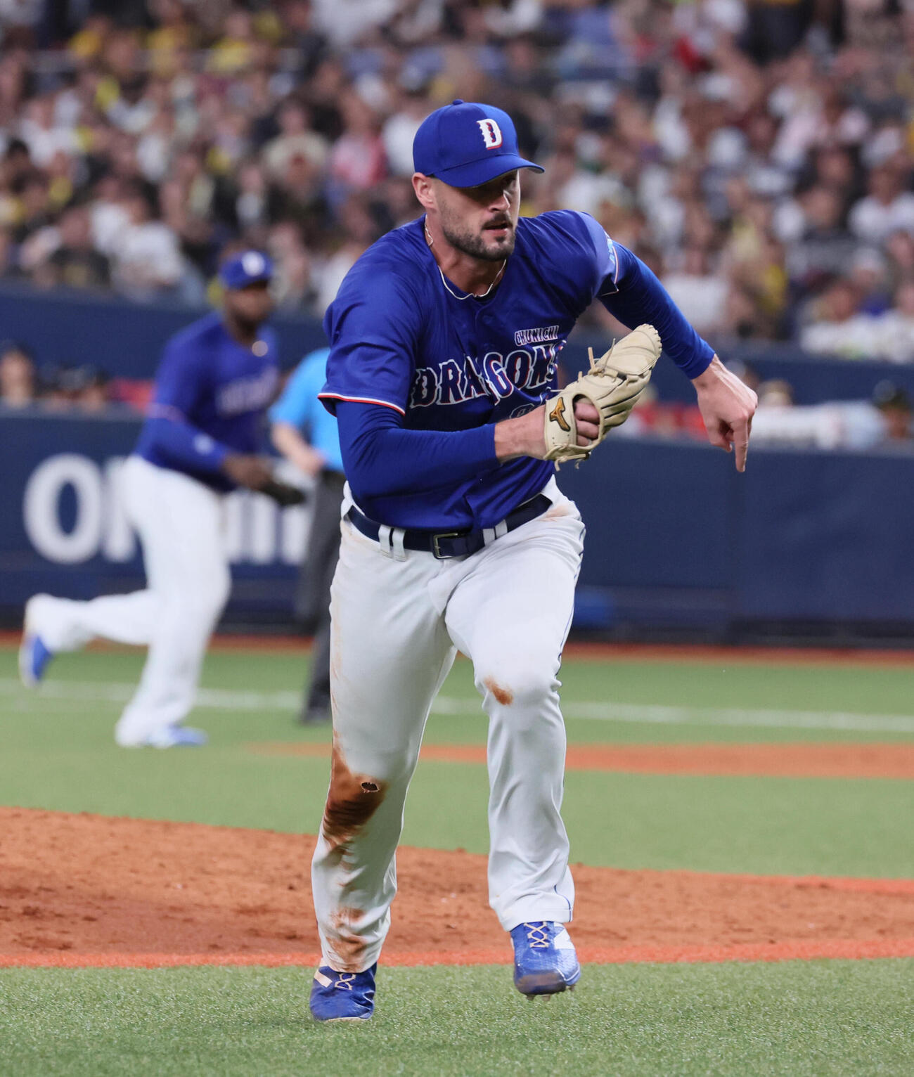 阪神対中日　中日先発のカイル・マラーは7回を7安打1失点に抑える（撮影・宮崎幸一）