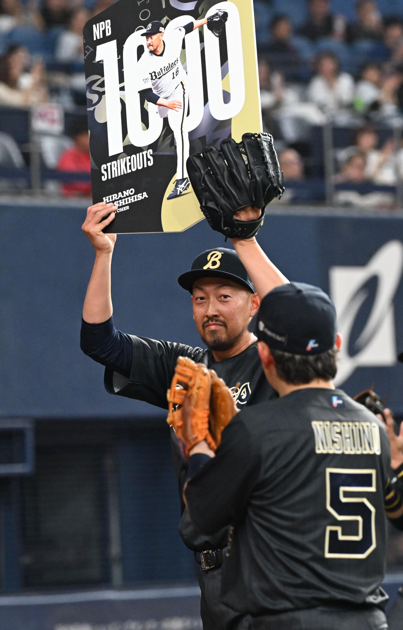 オリックス対楽天　日本通算1000奪三振を達成したオリックス平野（2026年3月29日撮影）