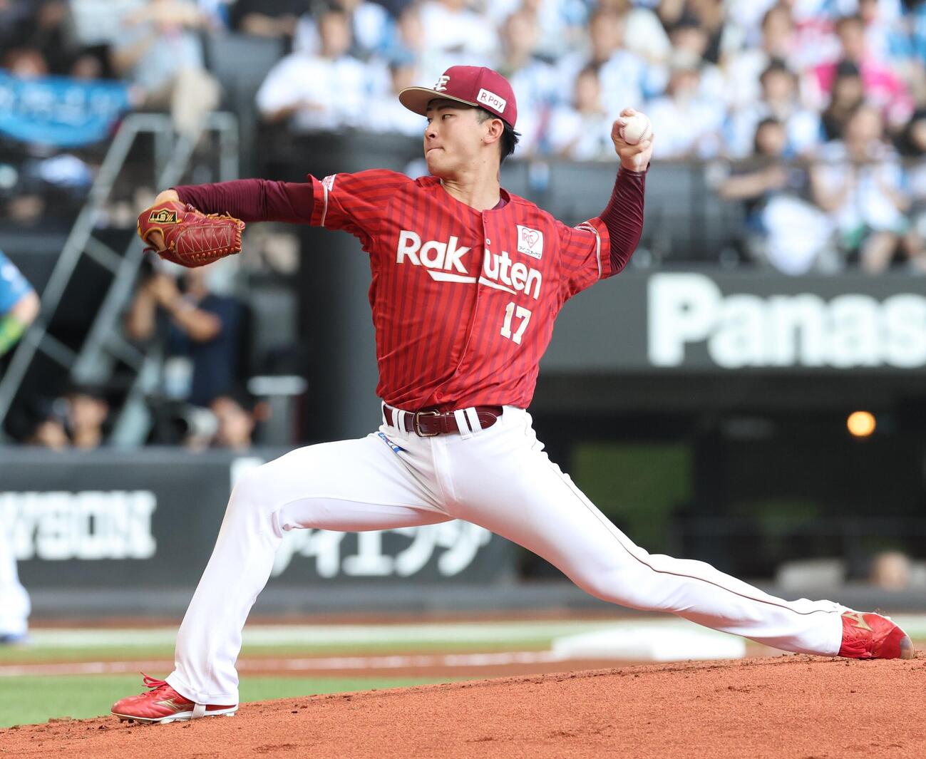 日本ハム対楽天　楽天先発の古謝樹（撮影・黒川智章）
