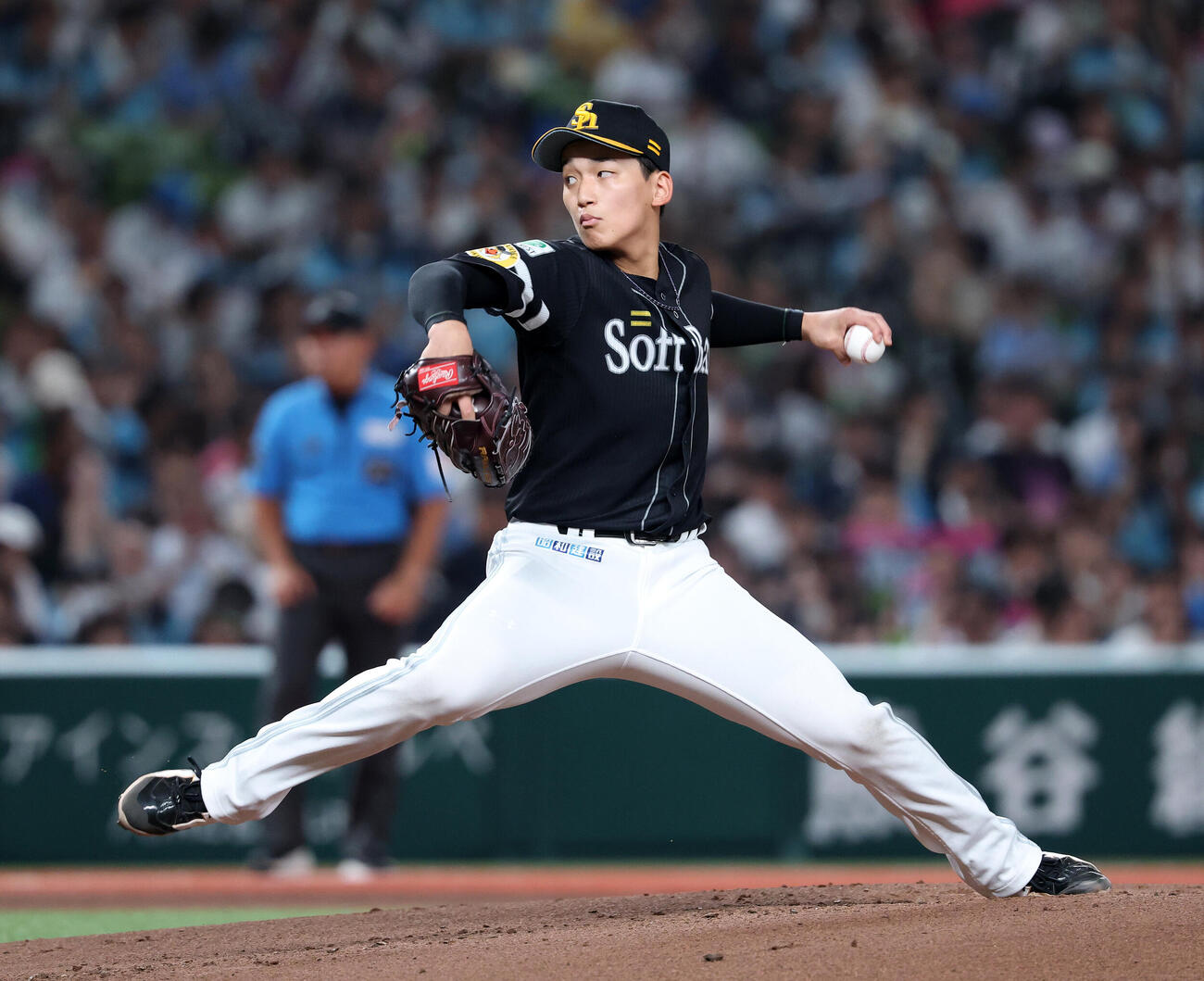 西武対ソフトバンク　力投するソフトバンク先発の前田悠伍（撮影・鈴木正人）