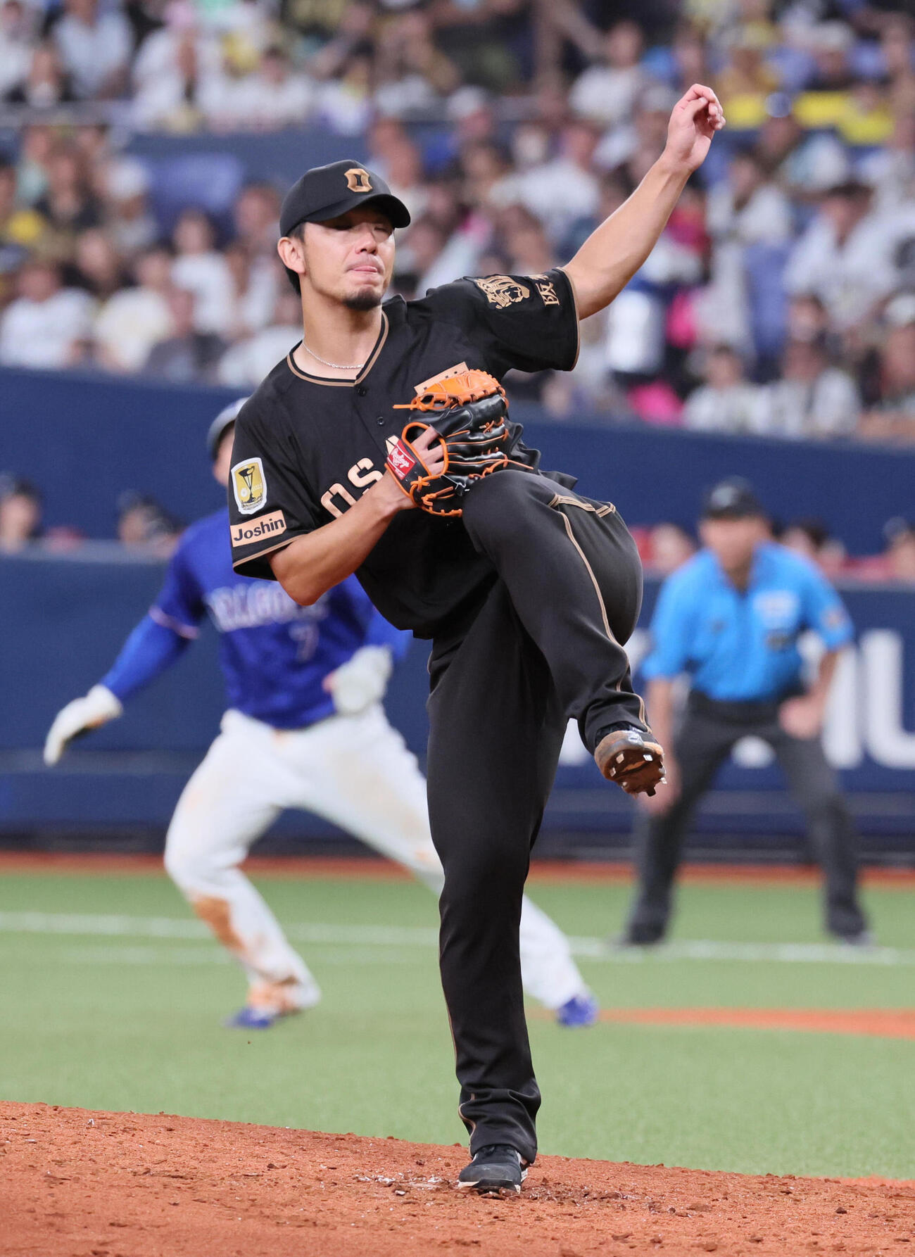 阪神対中日　阪神先発の伊藤将司は5回を6安打無失点に抑える（撮影・宮崎幸一）