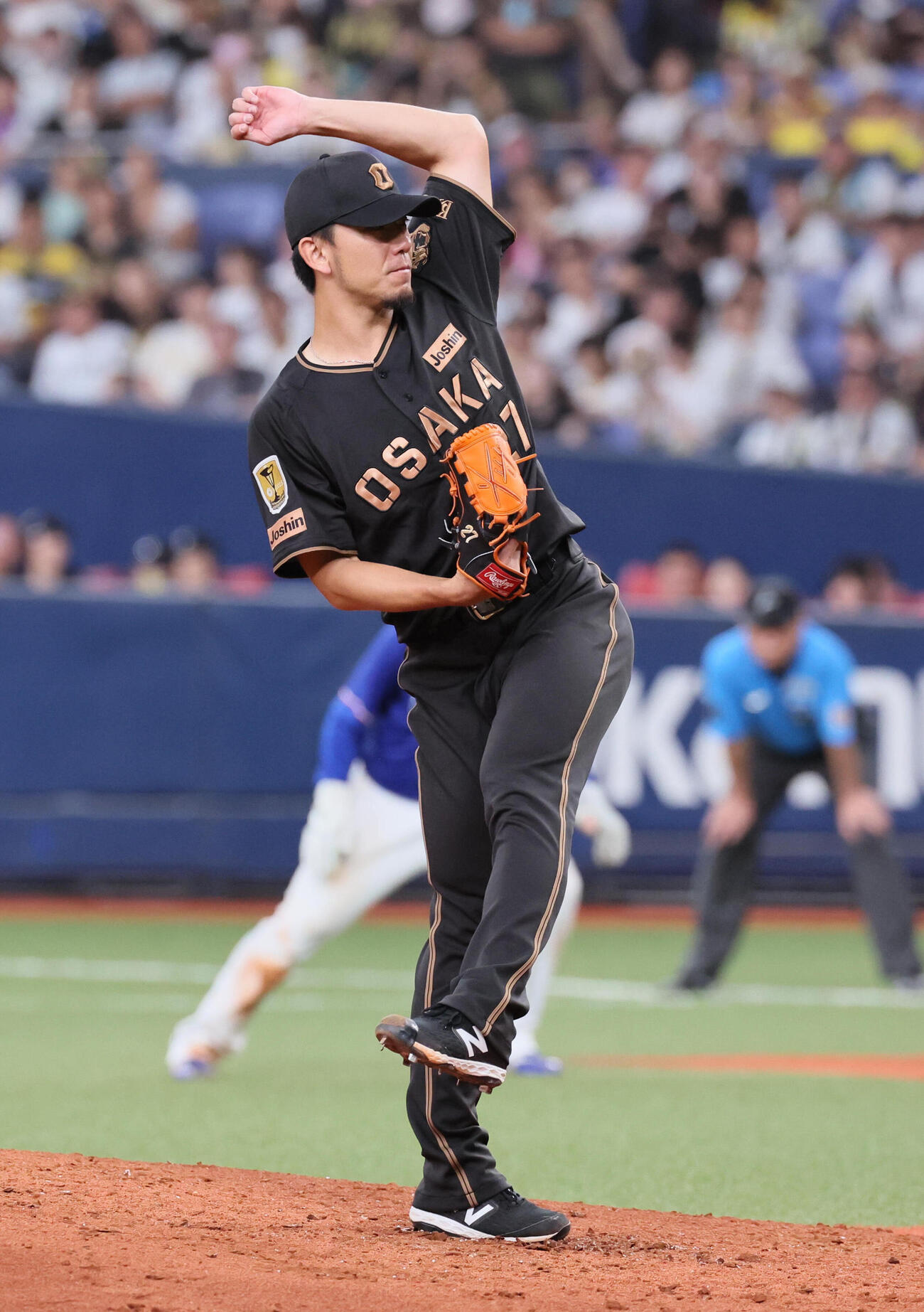 阪神対中日　阪神先発の伊藤将司は5回を6安打無失点に抑える（撮影・宮崎幸一）