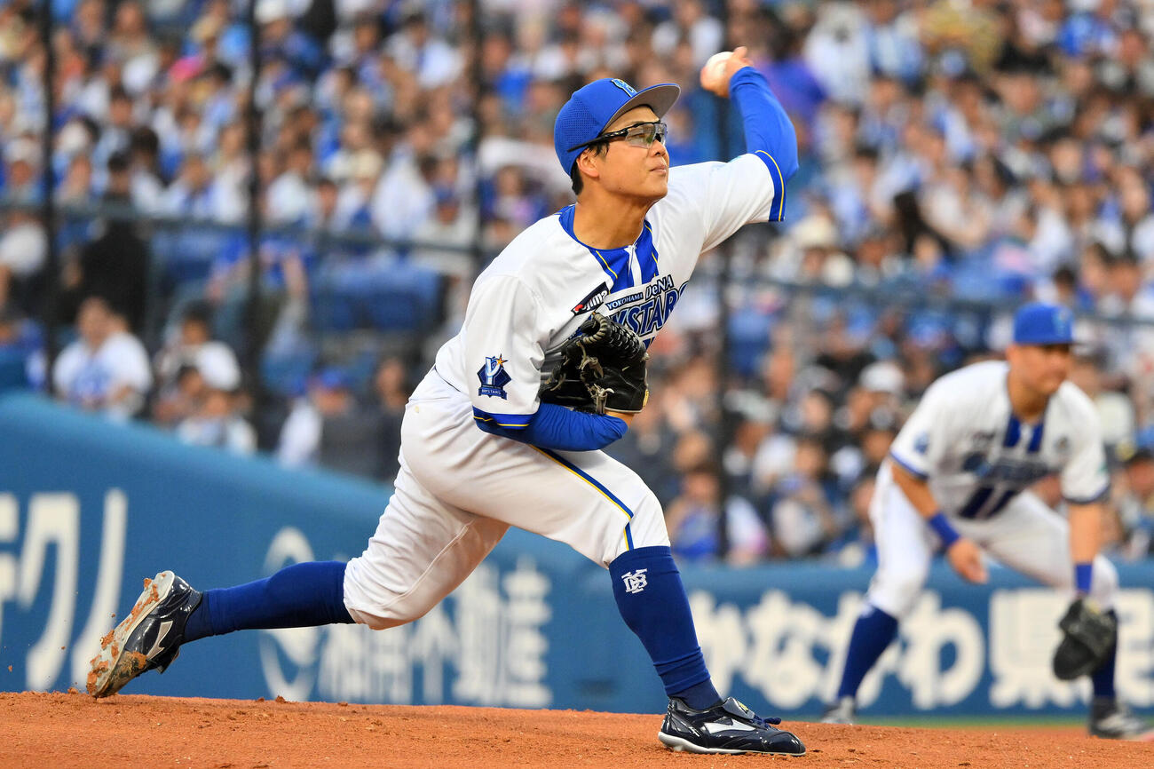 DeNA対広島　DeNA先発の片山皓心（撮影・滝沢徹郎）