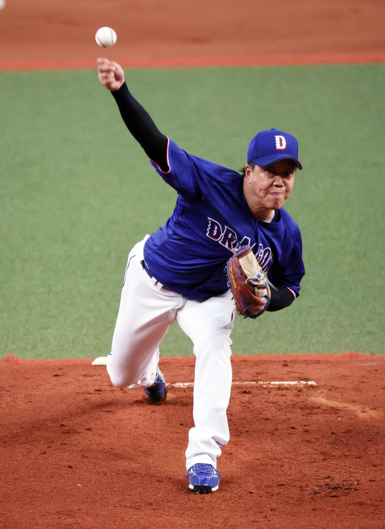 阪神対中日　中日先発の柳裕也（撮影・宮崎幸一）