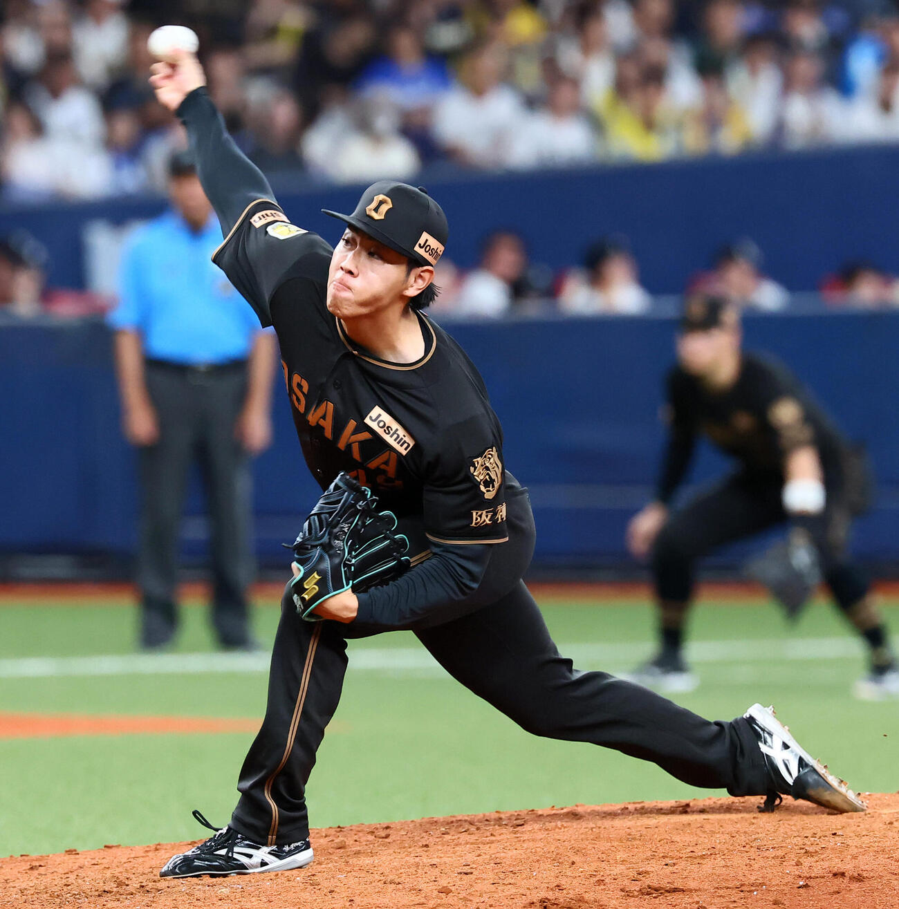 阪神対中日　7回裏、阪神3番手で登板する工藤泰成（撮影・加藤哉）