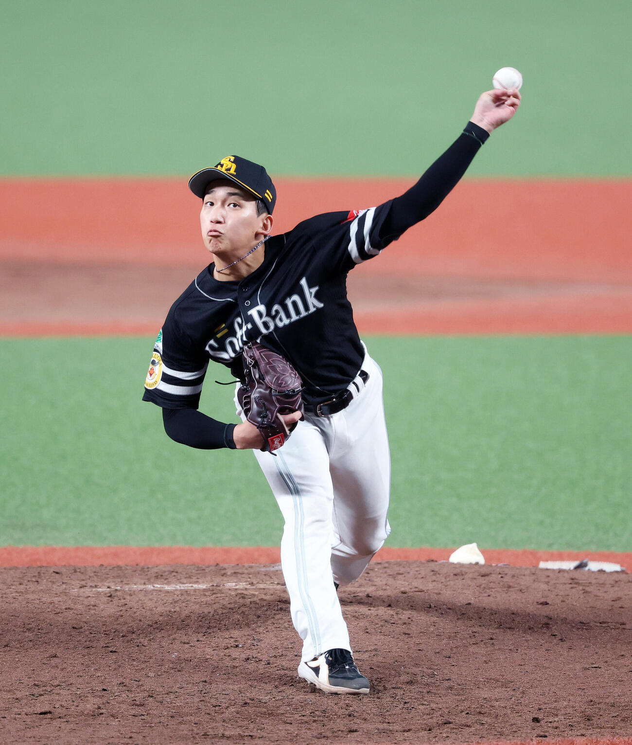 西武対ソフトバンク　力投するソフトバンク先発の前田悠伍（撮影・鈴木正人）