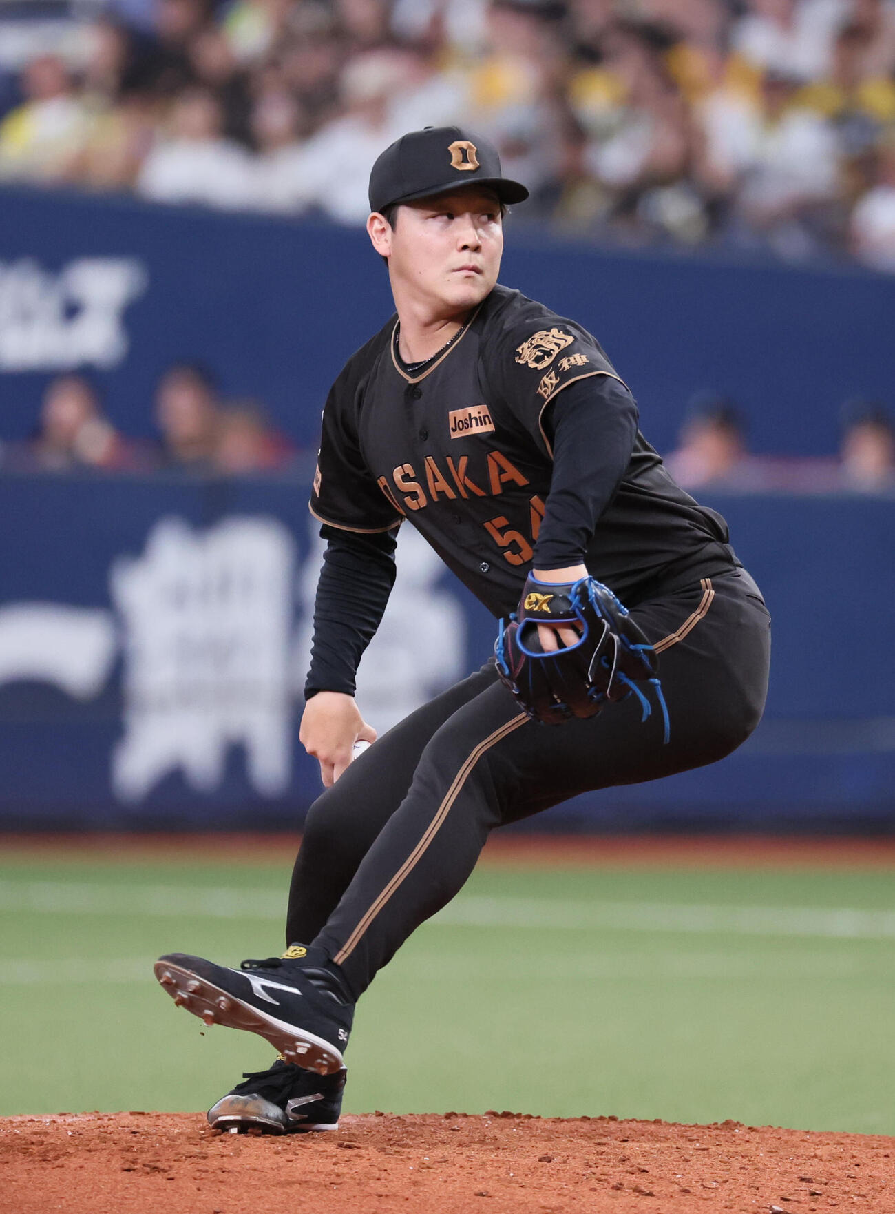 阪神対中日　阪神2番手の木下里都（撮影・宮崎幸一）
