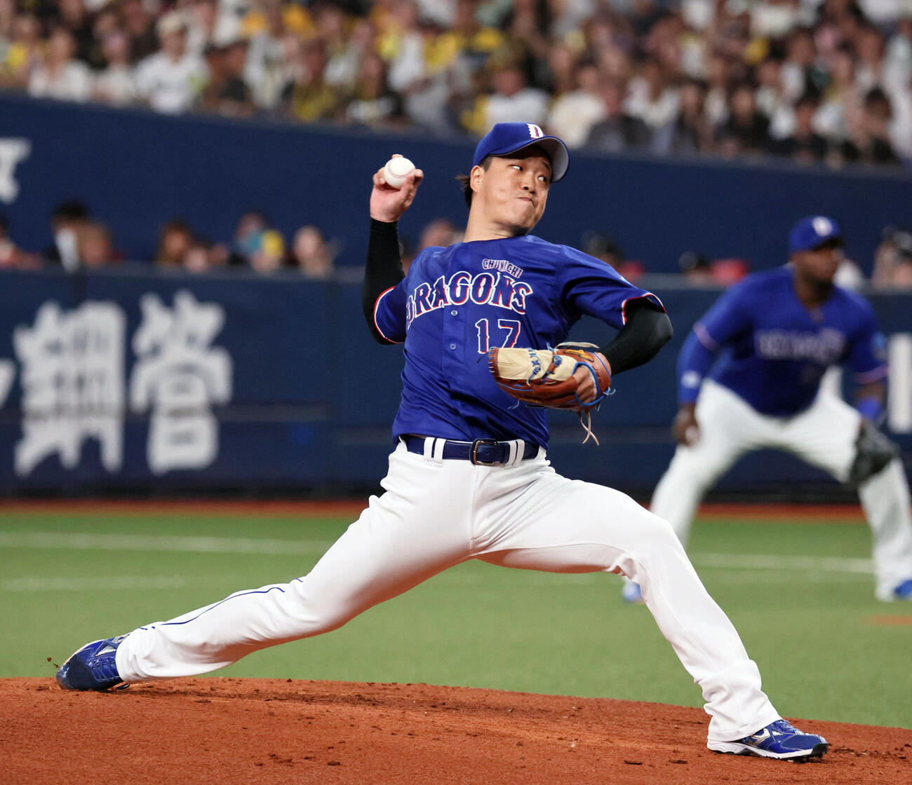阪神対中日　中日先発の柳裕也（撮影・宮崎幸一）