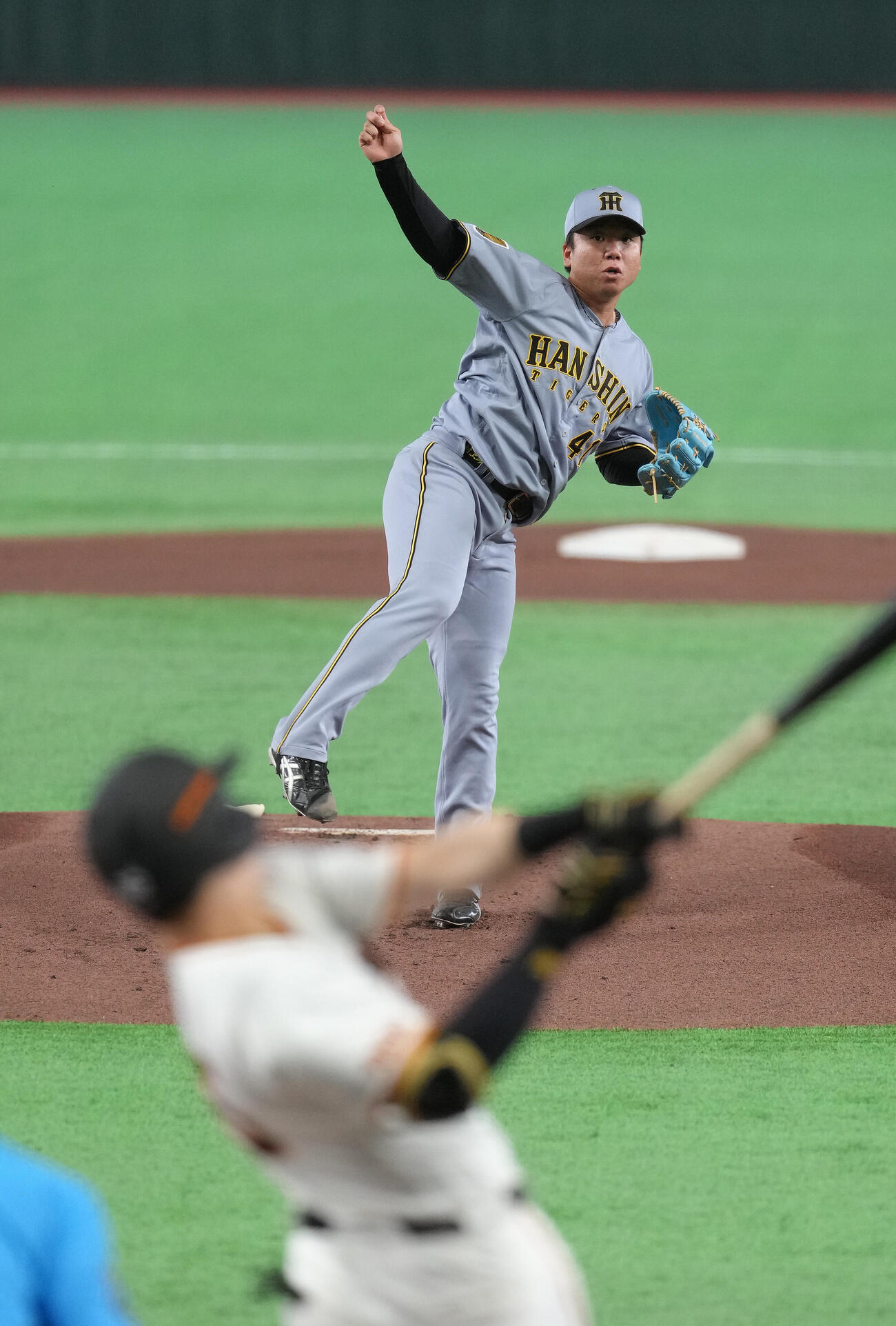巨人対阪神　阪神先発の村上頌樹（撮影・足立雅史）