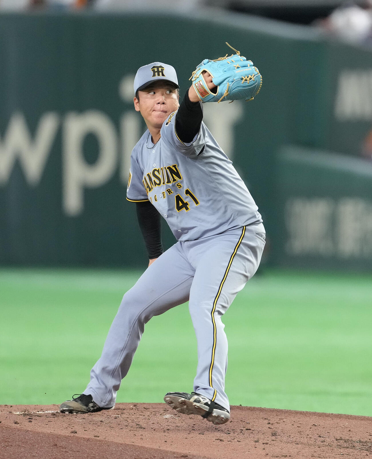 巨人対阪神　阪神先発の村上頌樹（撮影・足立雅史）