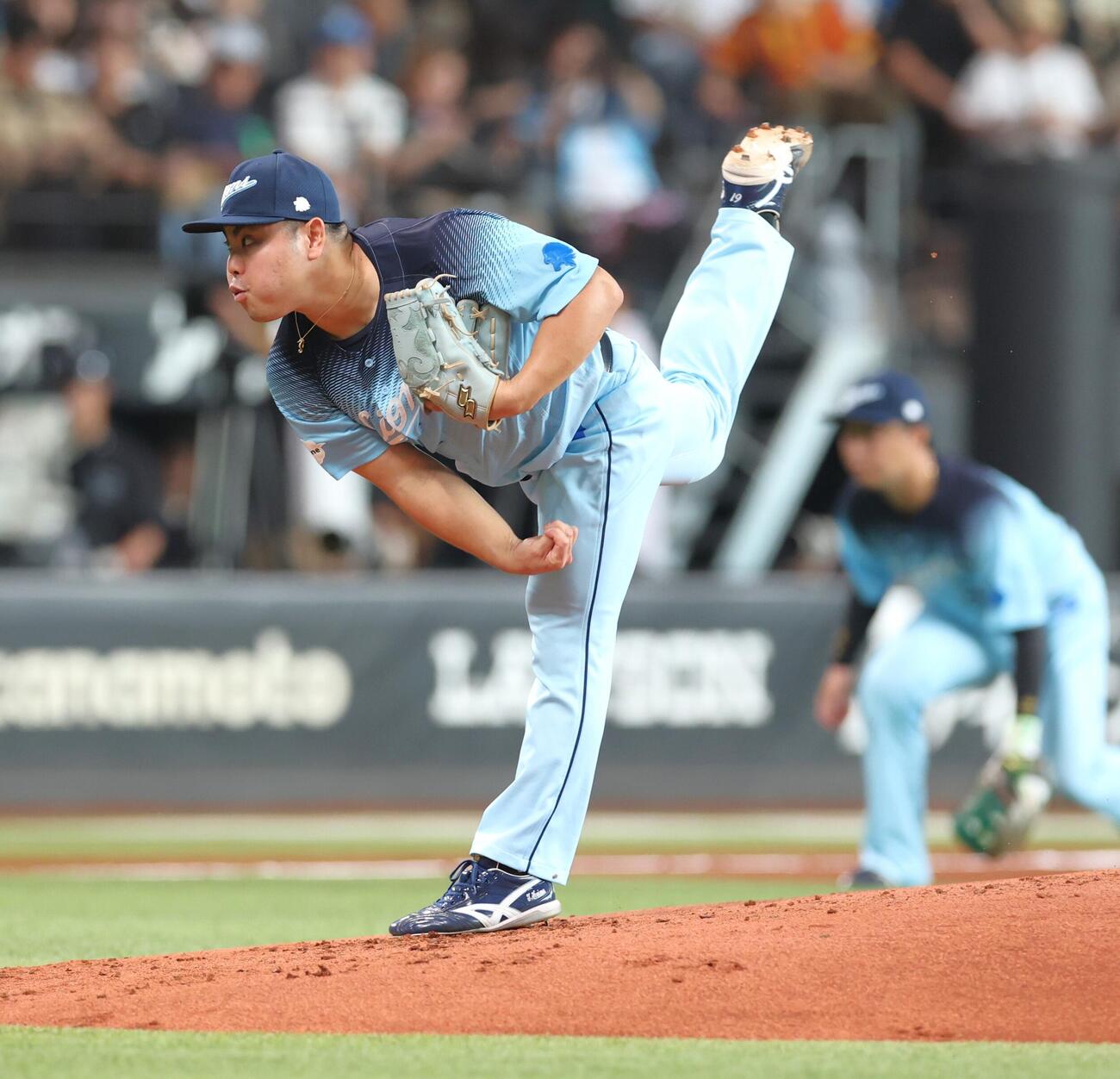 日本ハム対西武　西武先発の平良海馬（撮影・黒川智章）
