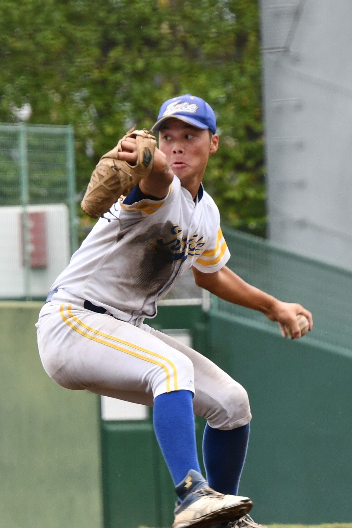 取手の2番手笠原優貴は4回無失点で勝利を呼び込んだ