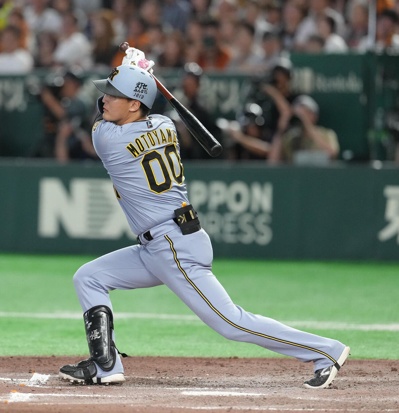巨人対阪神　6回表阪神1死二、三塁、元山飛優は中越え適時三塁打を放つ（撮影・足立雅史）