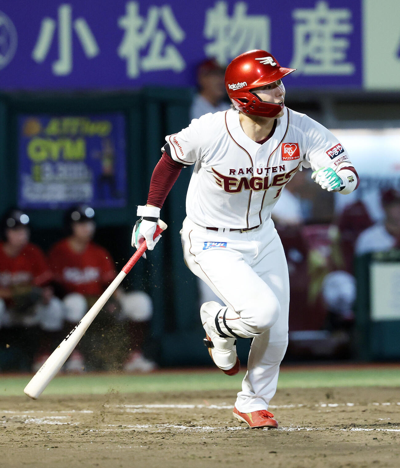 楽天対オリックス　5回裏楽天1死、宗山塁は中前打を放つ（撮影・鈴木正人）