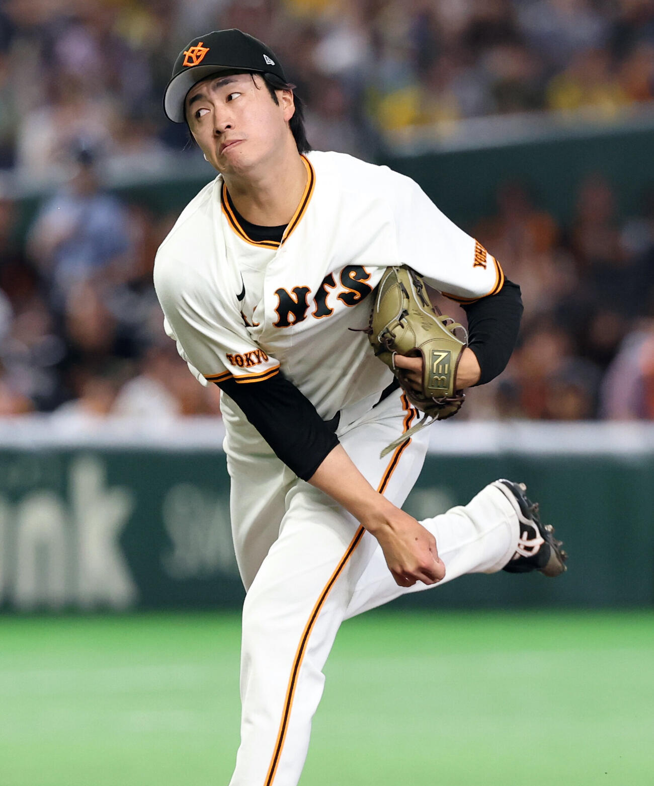 巨人対阪神　巨人先発の西舘勇陽（撮影・浅見桂子）