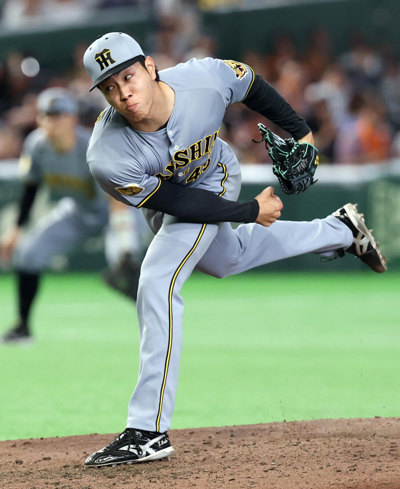 巨人対阪神　9回裏巨人を抑えた工藤泰成（撮影・浅見桂子）