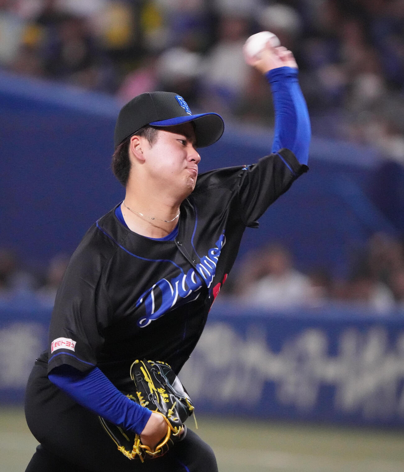 中日対DeNA 1回表、登板する中日先発の金丸夢斗（撮影・森本幸一）