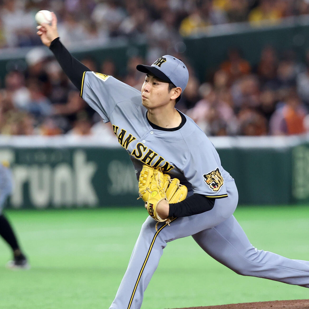 巨人対阪神　阪神先発の下村海翔（撮影・浅見桂子）