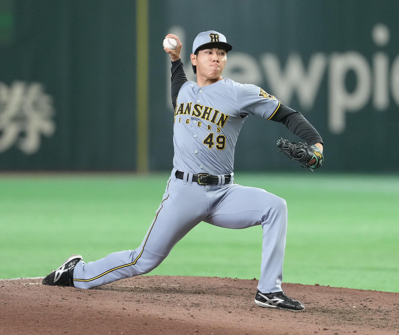 巨人対阪神　9回から登板した阪神工藤泰成（撮影・足立雅史）
