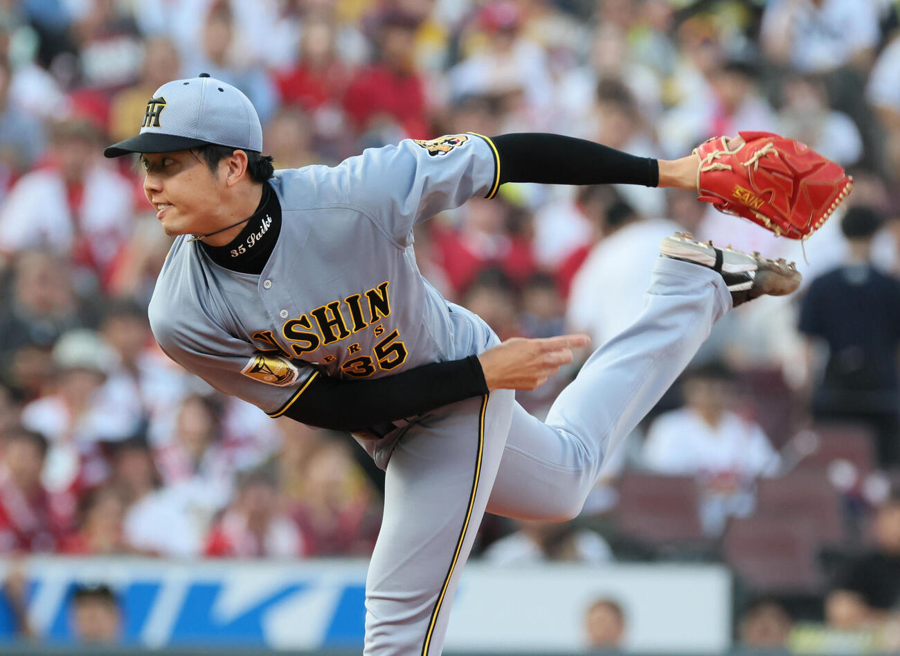 広島対阪神　阪神先発の才木浩人（撮影・加藤孝規）