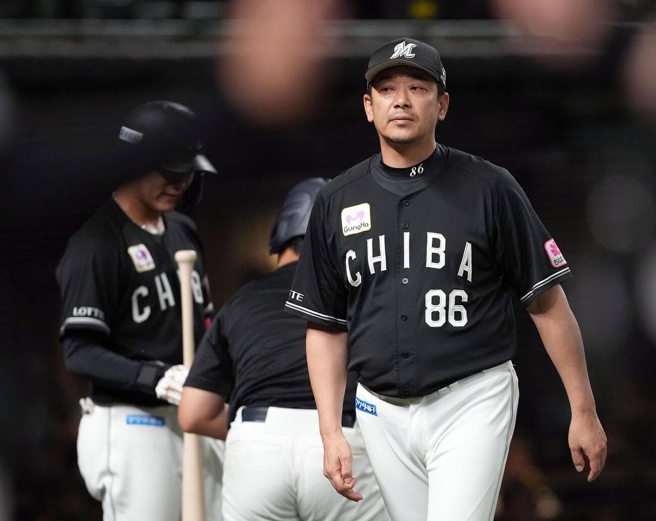 西武対ロッテ　西武に負けを喫したロッテサブロー監督（撮影・たえ見朱実）