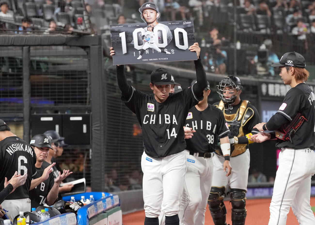 西武対ロッテ　1000投球回を達成したロッテ小島和哉（撮影・たえ見朱実）