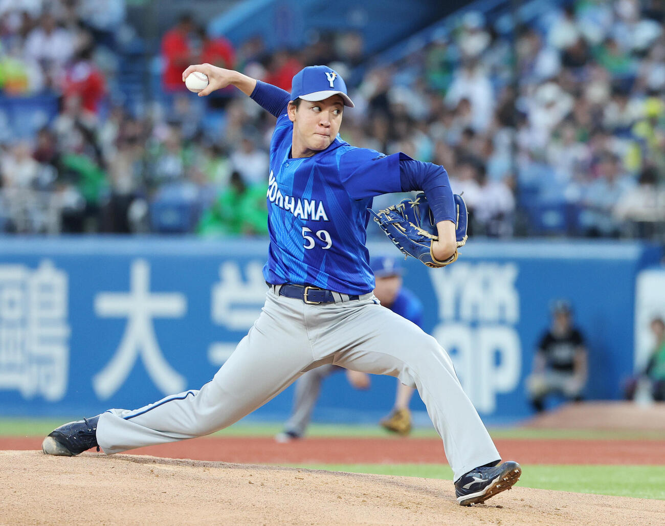 ヤクルト対DeNA DeNA先発の平良拳太郎（撮影・宮地輝）