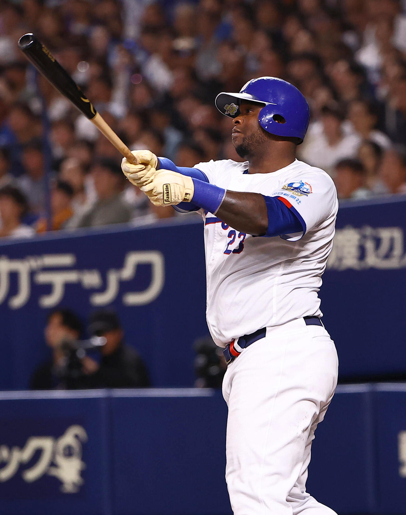 中日対巨人　1回裏中日2死一塁、ミゲル・サノーは先制2点本塁打を放つ（撮影・上田博志）