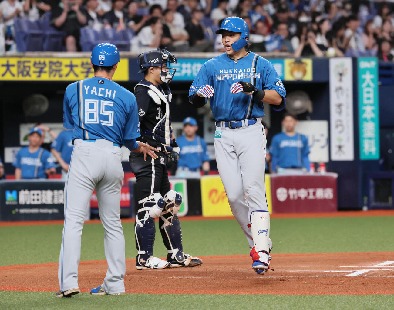 オリックス対日本ハム　6回表日本ハム無死、野村佑希は本塁打を放つ（撮影・宮崎幸一）