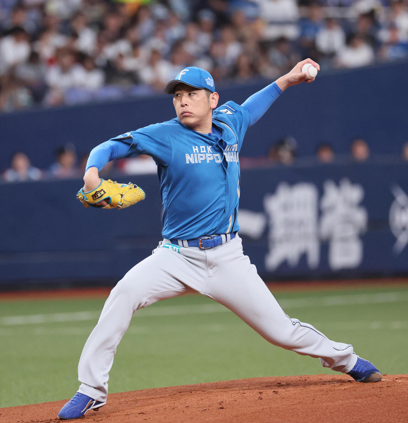 オリックス対日本ハム　力投する日本ハム先発の加藤貴之（撮影・宮崎幸一）
