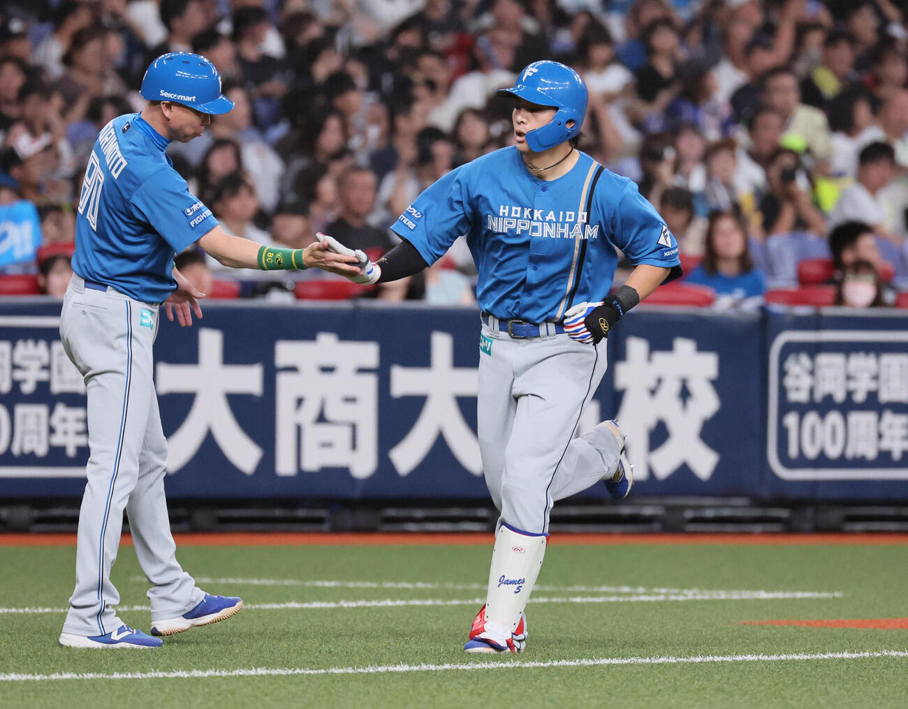 オリックス対日本ハム　6回表日本ハム無死、野村佑希は本塁打を放つ（撮影・宮崎幸一）