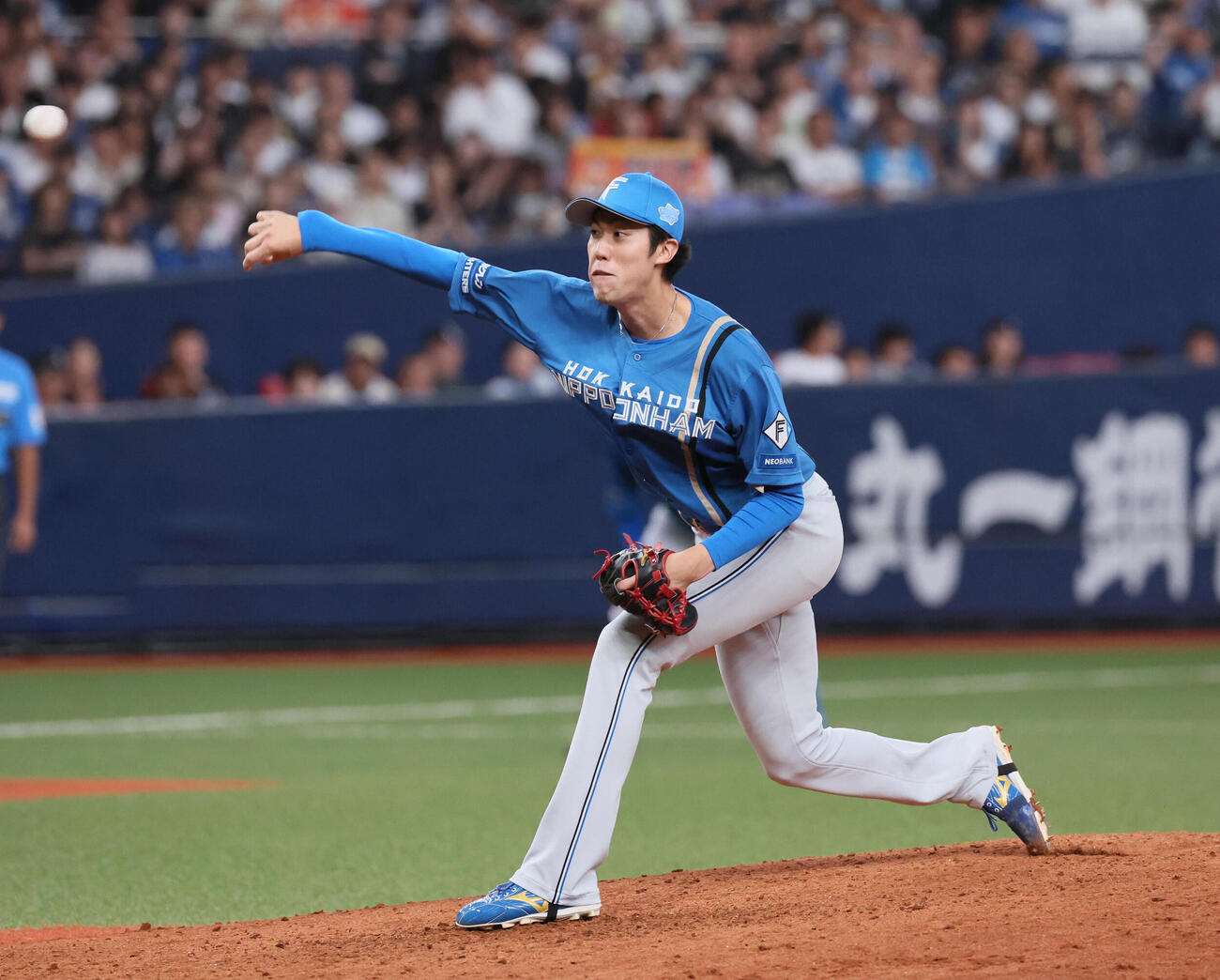 オリックス対日本ハム　日本ハム2番手の福島蓮（撮影・宮崎幸一）
