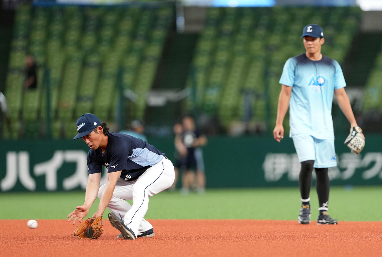 1軍に合流した西武佐藤太陽（撮影・たえ見朱実）