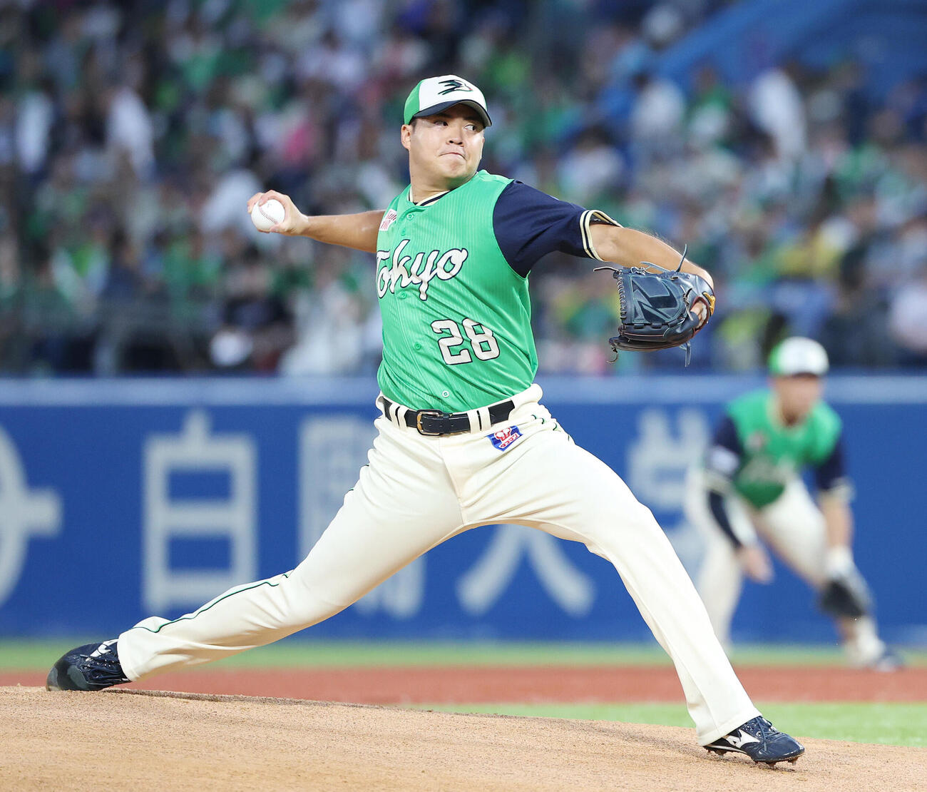 ヤクルト対DeNA　ヤクルト先発の松本健吾（撮影・宮地輝）