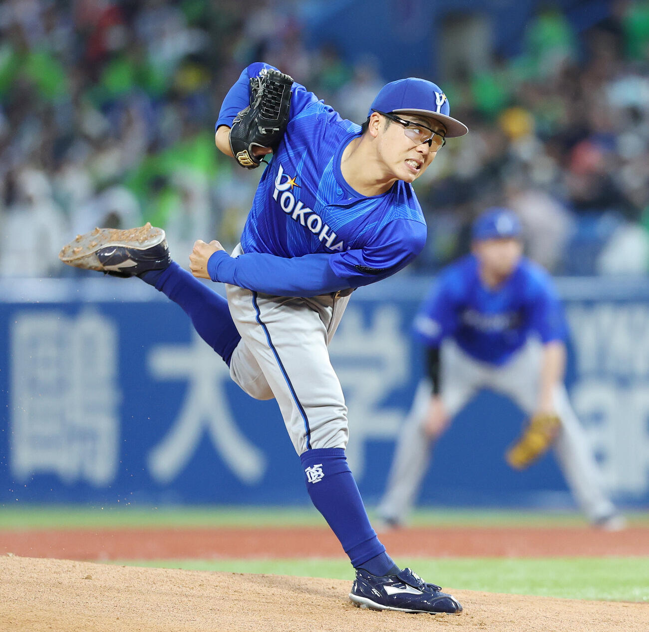 ヤクルト対DeNA DeNA先発の片山皓心（撮影・宮地輝）