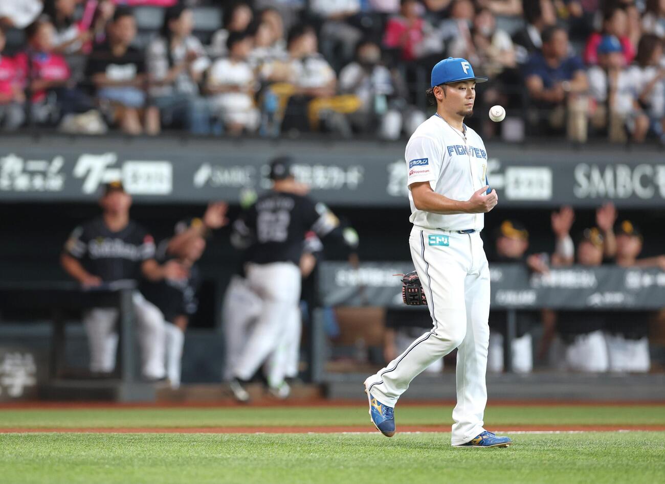 日本ハム対ソフトバンク　2回表、先制点を許す伊藤大海（撮影・黒川智章）