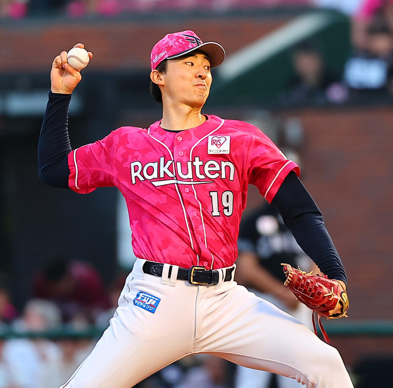 楽天対ロッテ　楽天先発の荘司康誠（撮影・野上伸悟）