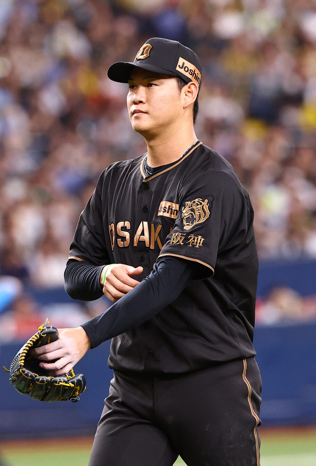 阪神対ヤクルト　阪神2番手の及川雅貴は7回1イニングを無失点に抑えた（撮影・上田博志）