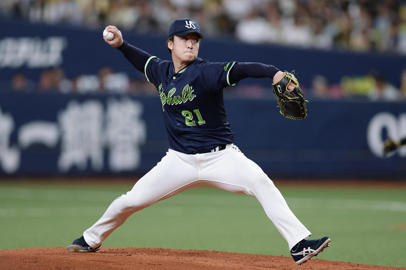 阪神対ヤクルト　力投するヤクルト先発の吉村貢司郎（撮影・前田充）