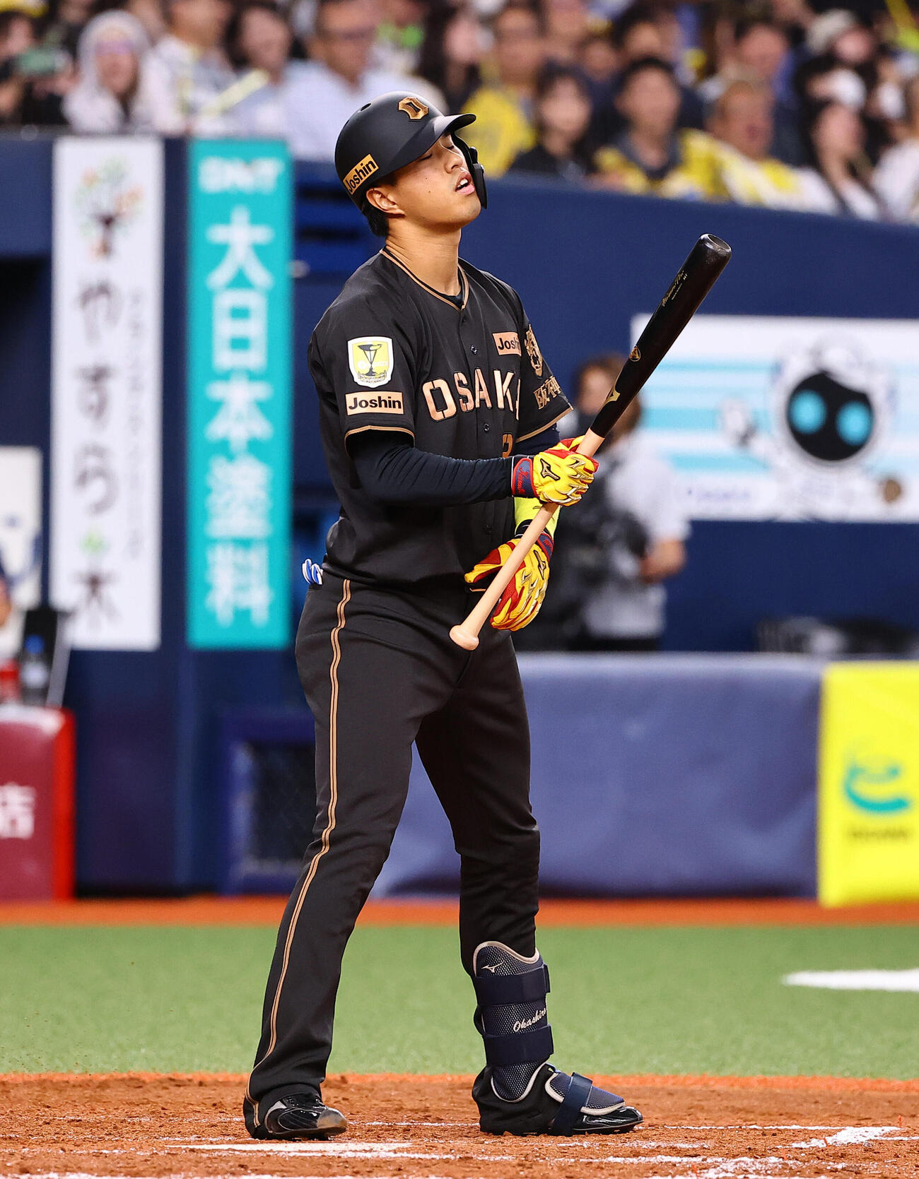 阪神対ヤクルト　5回裏阪神1死二、三塁、岡城快生は三振に倒れる（撮影・上田博志）