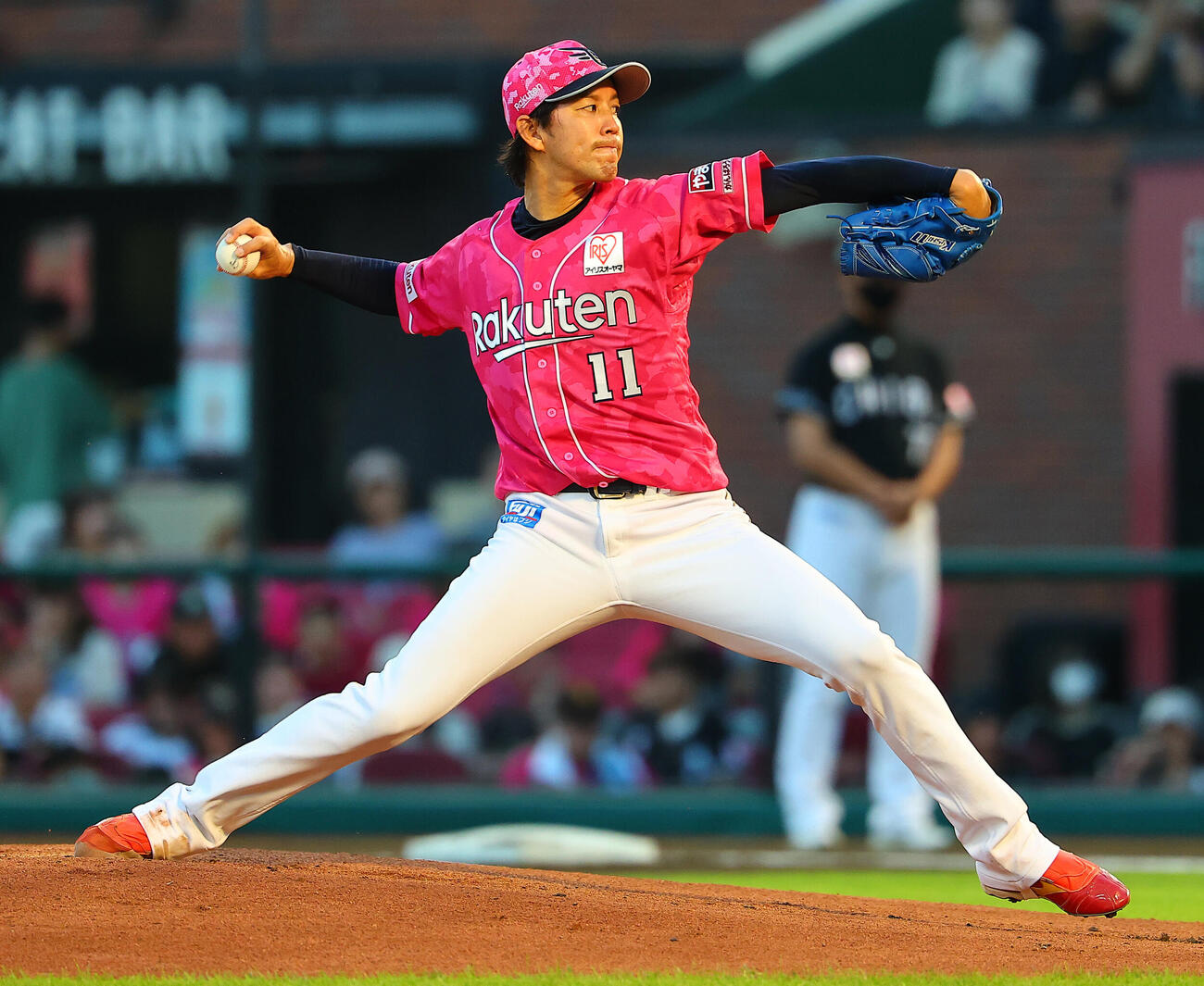 楽天対ロッテ　楽天先発の岸孝之（撮影・野上伸悟）