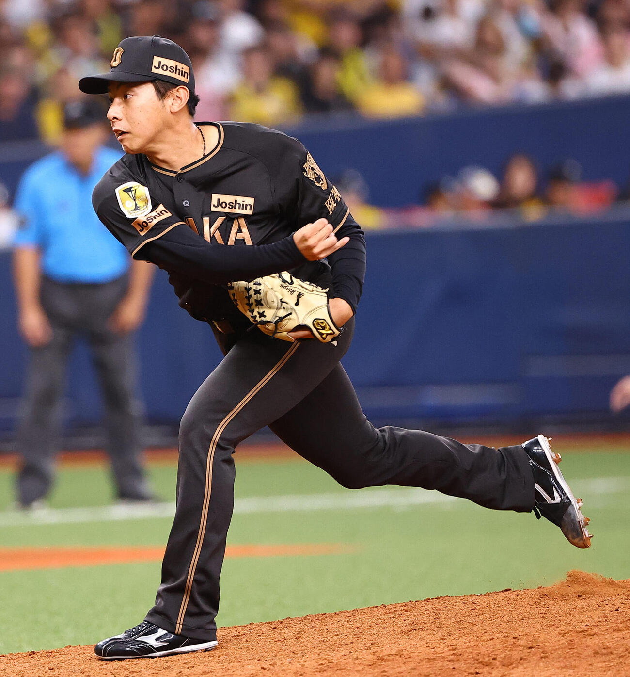 阪神対ヤクルト　阪神4番手の神宮僚介（撮影・上田博志）