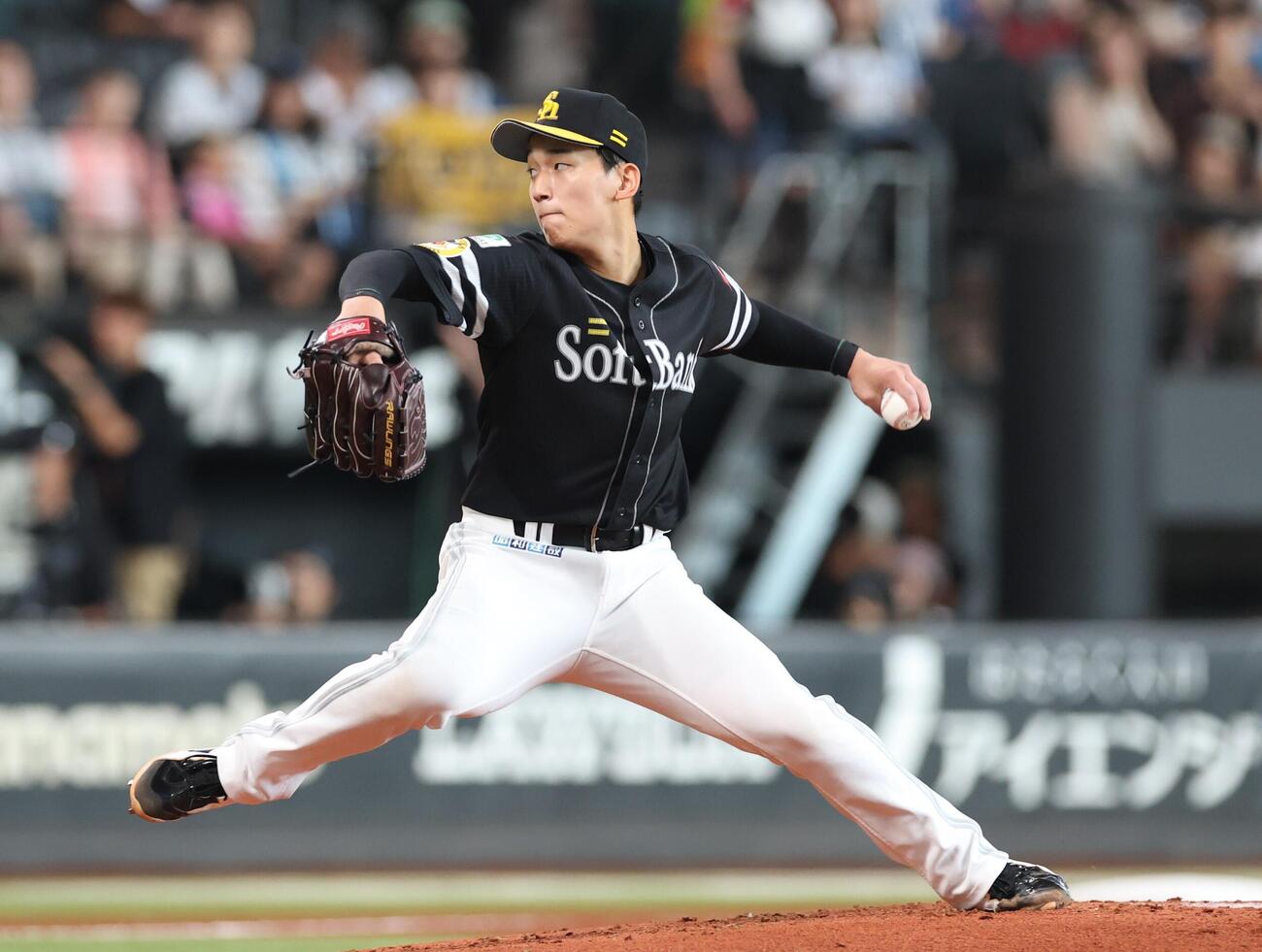 日本ハム対ソフトバンク　ソフトバンク先発の前田悠伍（撮影・黒川智章）
