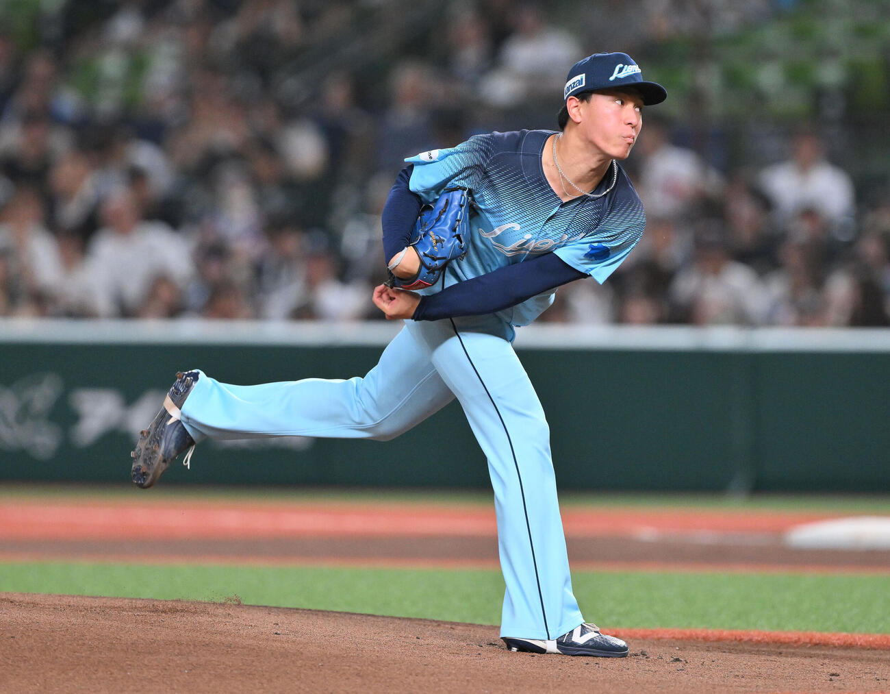 西武対オリックス　西武先発の杉山遥希（撮影・滝沢徹郎）