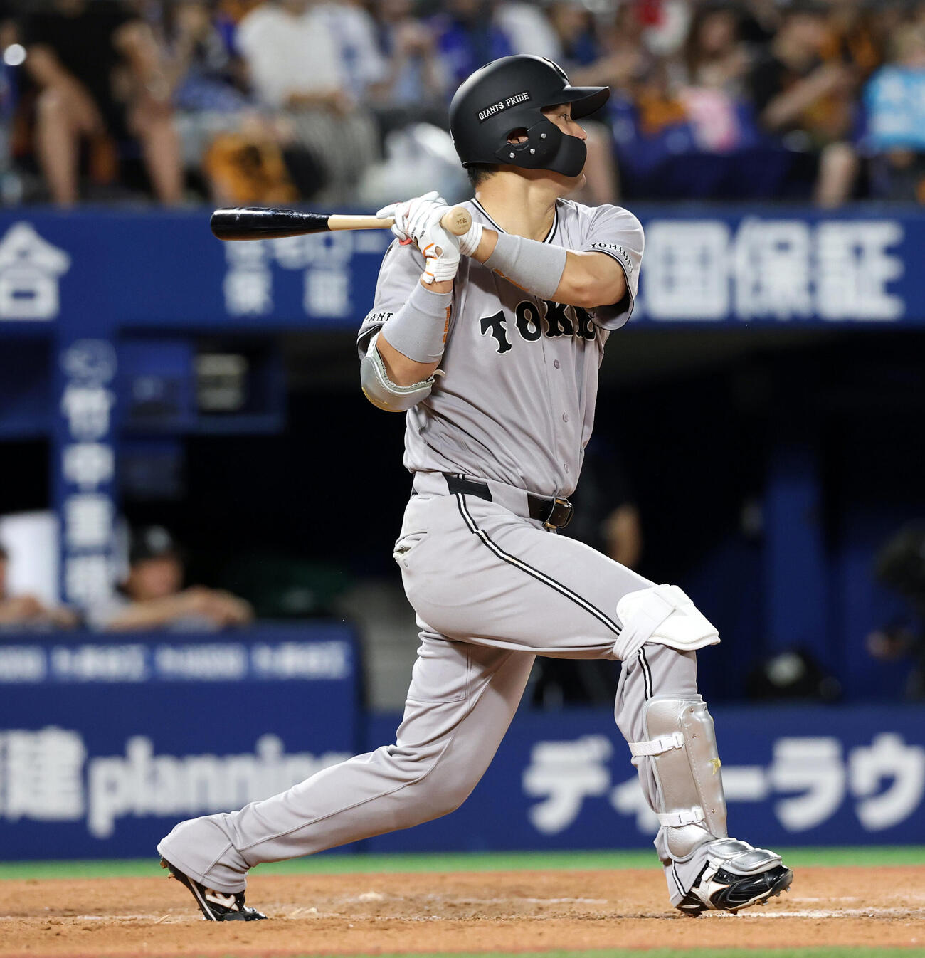 DeNA対巨人　5回表巨人2死、大城卓三は安打を放つ（撮影・浅見桂子）