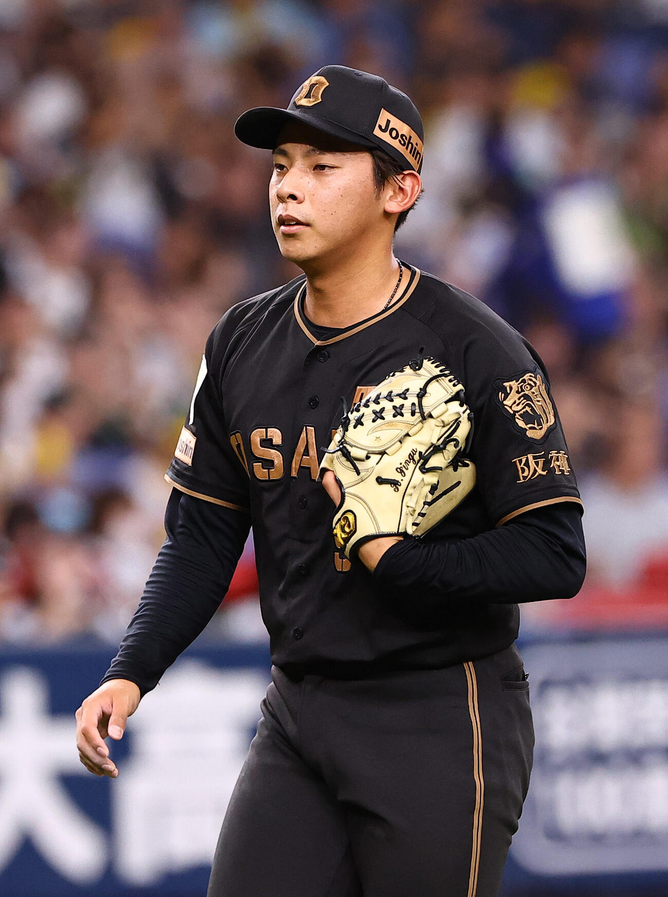 阪神対ヤクルト　ヤクルト打線を無失点に抑えた阪神5番手の神宮僚介（撮影・上田博志）